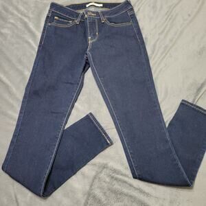Levis 711 Skinny‎ Jeans Womens 25 Slim Blue Stretch Waist Comfort Shaping Pants